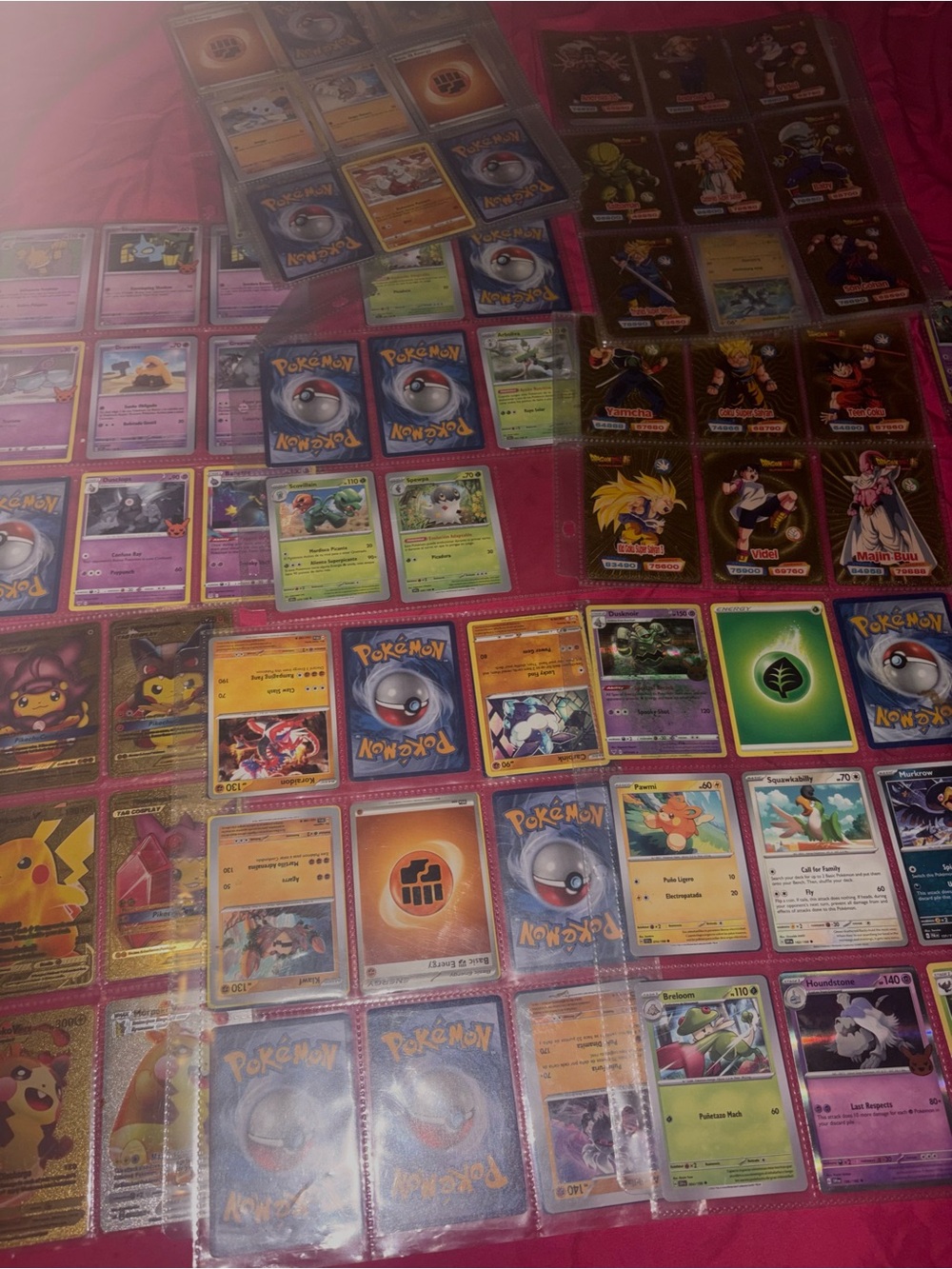 Pokemon Trading Card Lot - Pink and Green Accents